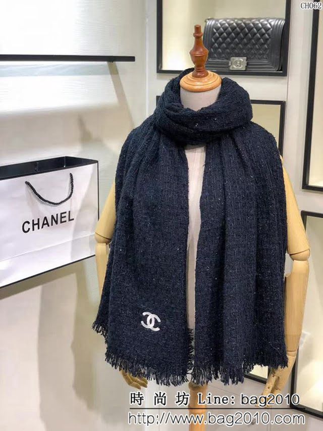 CHANEL香奈兒 2018海外專櫃最新款羊絨圍巾 CH062 LLWJ6057